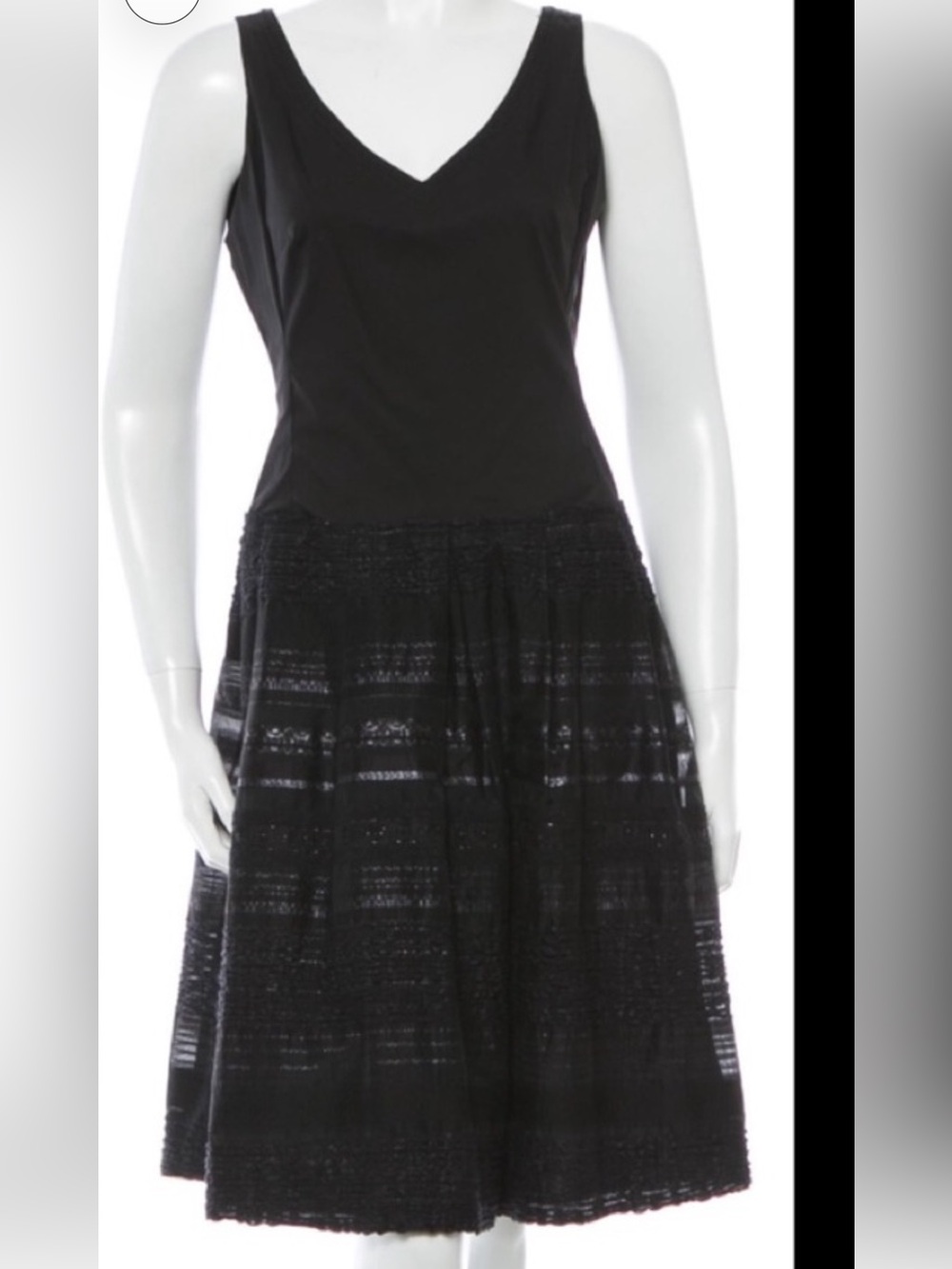 Piazza Sempione Black A-Line Midi Skirt